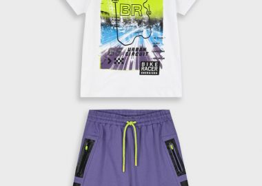 Σετ με τύπωμα για αγόρι | ΣΚΟΝΙΣΜΕΝΟ ΛΙΛΑ - Energiers - 